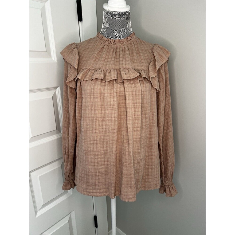 Universal Thread Womens Blouse Long Sleeve Crew Neck Size Medium